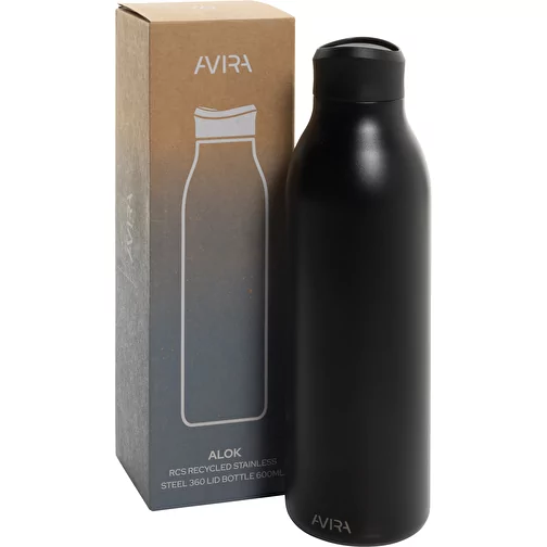 Bouteille d\'eau Avira Alok 600ml en acier RCS rec. 360, noir, Image 13