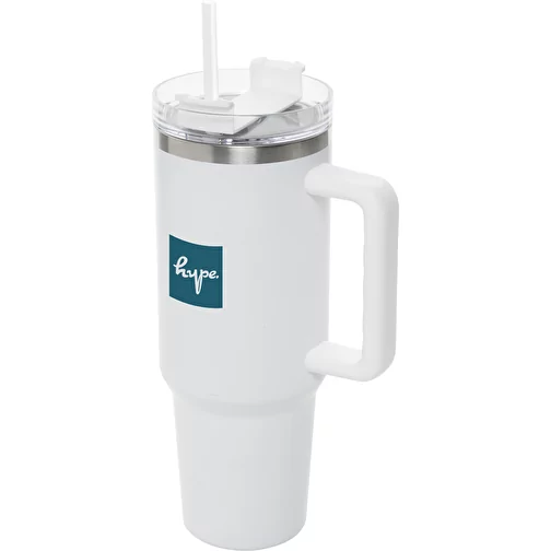 Gobelet Peakflow en acier inoxydable recyclé RCS 1200ml, blanc, Image 7