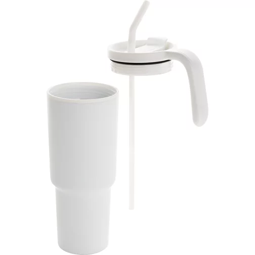Graphic 360 Gobelet en plastique recyclé certifié RCS. Acier, 900ml, blanc, Image 6