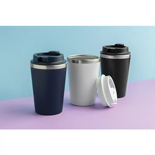 Gobelet Java 350ml double paroi en PP recyclé RCS, bleu marine, Image 10