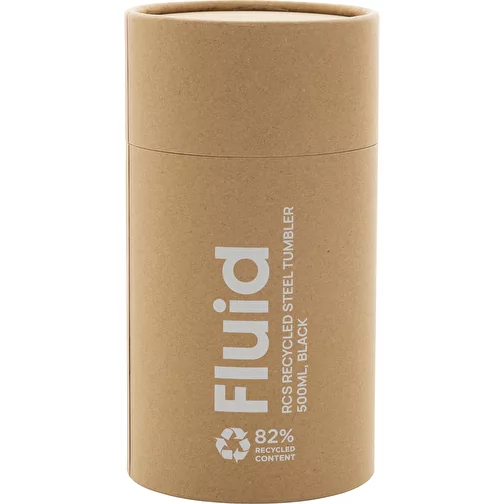 Gobelet Fluid en acier recyclé certifié RCS, 500ml, noir, Image 12