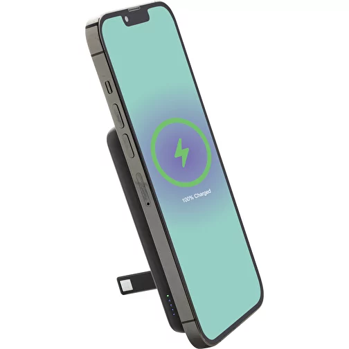 Banque d\'énergie magnétique en bambou Zen 5000mAh 5W en plastique RCS r, noir, Image 5