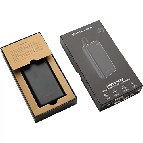 Urban Vitamin Menlo Park RCS rPlastik 20000 20W PD Powerbank, noir, Image 9