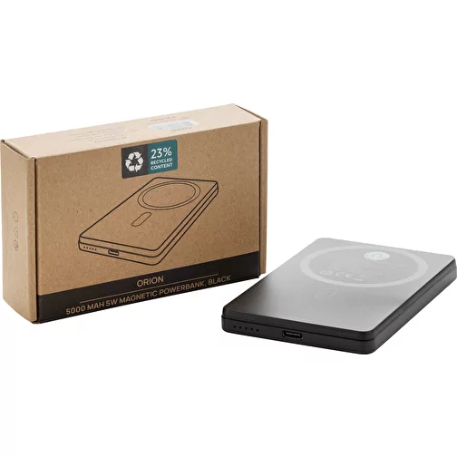 Orion 5.000mAh 5W powerbank magnétique en RCS rec. alu, noir, Image 10