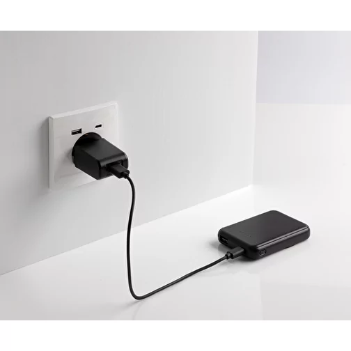 Stellar 5.000mAh 5W powerbank magnétique en RCS rec. ABS, noir, Image 7