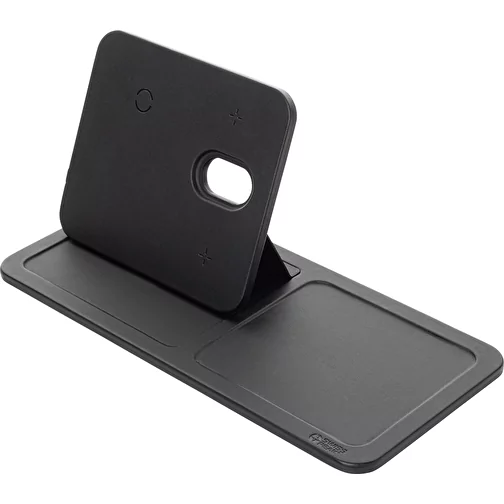 Swiss Peak 3-in-1- Wireless-Charging Desk-Tray en RCS rPU, noir, Image 1