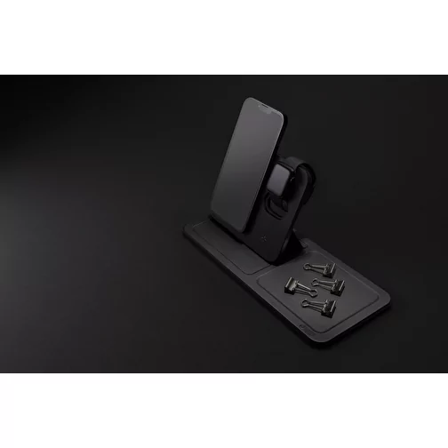 Swiss Peak 3-in-1- Wireless-Charging Desk-Tray en RCS rPU, noir, Image 10