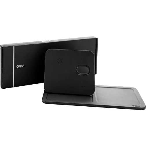 Swiss Peak 3-in-1- Wireless-Charging Desk-Tray en RCS rPU, noir, Image 11