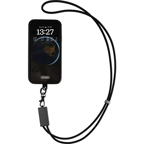Câble de recharge Terra 60Wdual en PET recyclé RCS avec lanyard, gris, Image 9