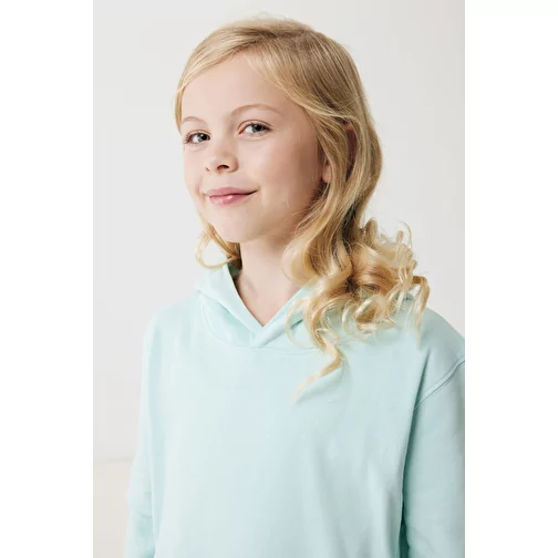 Iqoniq Yengo KidsHoodie avec poches latérales en coton rec., crushed mint, Image 12