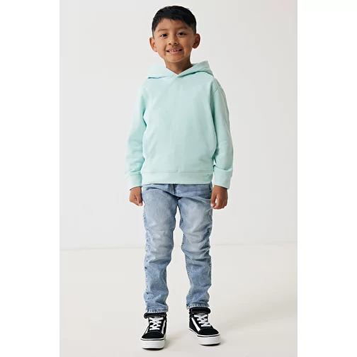 Iqoniq Yengo KidsHoodie avec poches latérales en coton rec., crushed mint, Image 15