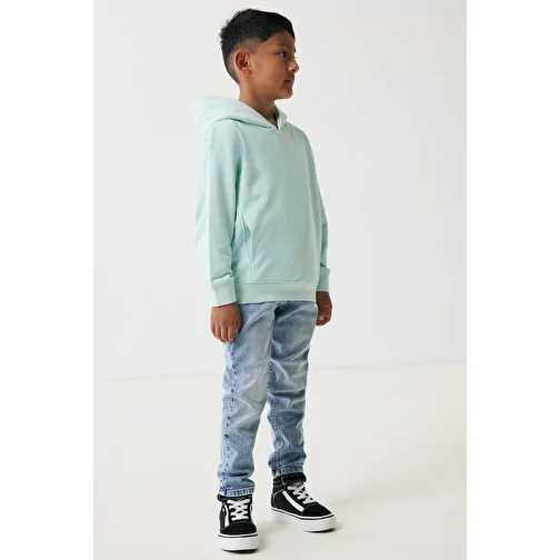 Iqoniq Yengo KidsHoodie avec poches latérales en coton rec., crushed mint, Image 17