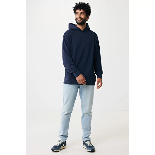 Iqoniq Yengo Hoodie avec poches latérales en rec. coton, bleu marine, Image 10