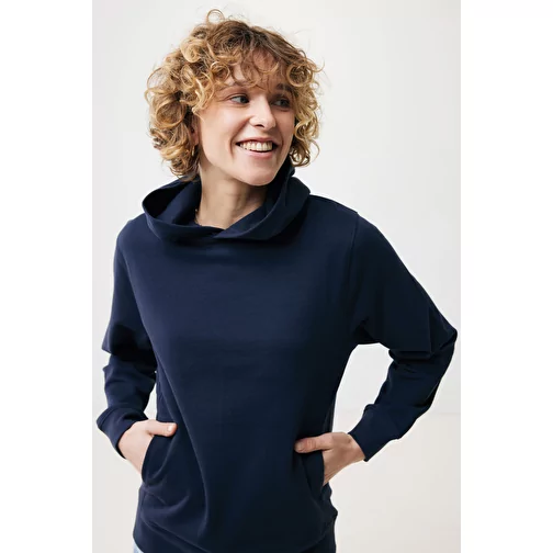 Iqoniq Yengo Hoodie avec poches latérales en rec. coton, bleu marine, Image 4