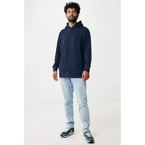 Iqoniq Yengo Hoodie avec poches latérales en rec. coton, bleu marine, Image 9