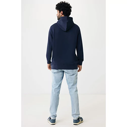 Iqoniq Yengo Hoodie avec poches latérales en rec. coton, bleu marine, Image 12