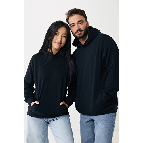 Iqoniq Yengo Hoodie avec poches latérales en rec. coton, noir, Image 4