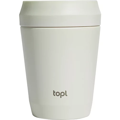 Gobelet Topl en acier rec. avec couvercle 360 degrés 236ml, brun, Image 1