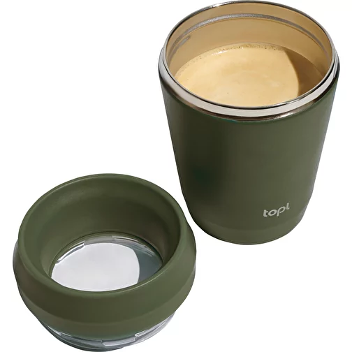Gobelet Topl en acier rec. avec couvercle 360 degrés 236ml, vert, Image 2