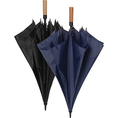 Tony AwareT RPET 30' Parapluie avec auto. Ouverture & poignée acacia, bleu marine, Image 7