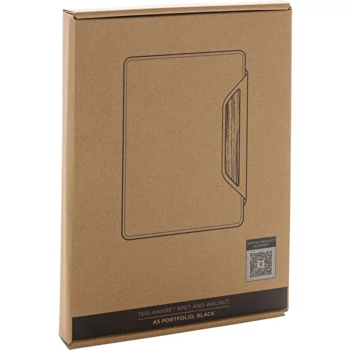 Teri AWARET Portefeuille A5 en RPET et noyer, noir, Image 11