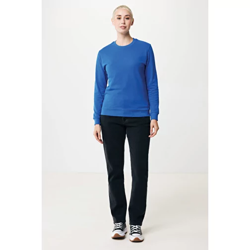 Sweat col rond en coton recyclé Iqoniq Zion, bleu roi, Image 6