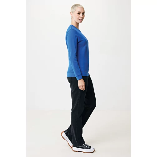 Sweat col rond en coton recyclé Iqoniq Zion, bleu roi, Image 7