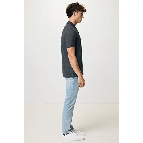 Polo piqué Iqoniq Yosemite en coton recyclé, heather anthracite, Image 10