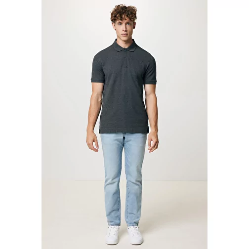 Polo piqué Iqoniq Yosemite en coton recyclé, heather anthracite, Image 9