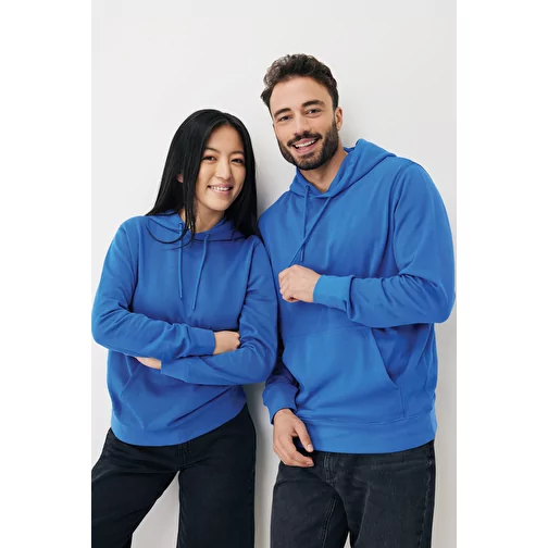 Sweat à capuche Iqoniq Rila Lightweight en coton recyclé, bleu roi, Image 4