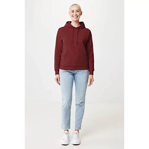 Sweat à capuche Iqoniq Jasper en coton recyclé, bordeaux, Image 6