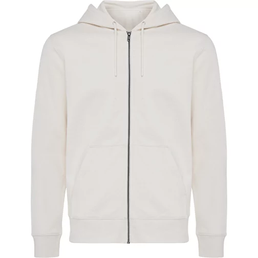 Iqoniq Abisko sweat à capuche zippé en coton recyclé, natural raw, Image 1