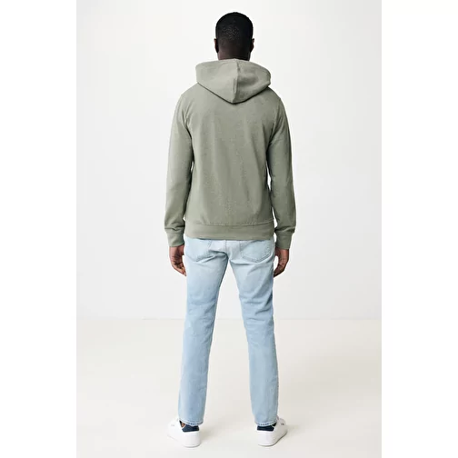 Iqoniq Abisko sweat à capuche zippé en coton recyclé, heather green, Image 12