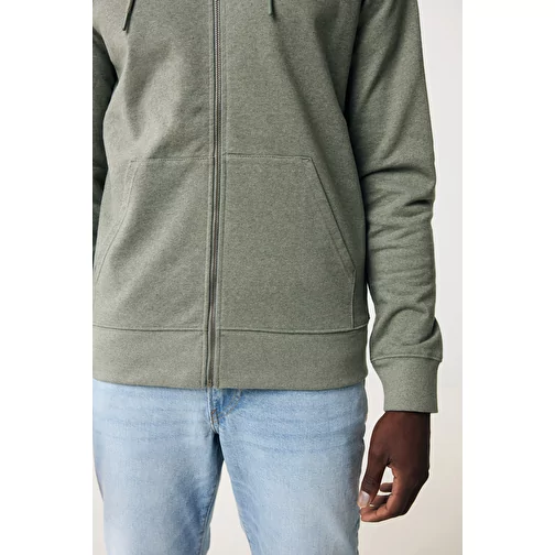 Iqoniq Abisko sweat à capuche zippé en coton recyclé, heather green, Image 16
