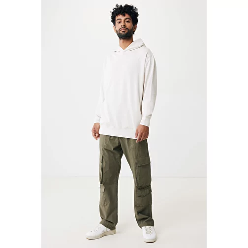 Iqoniq Yengo Hoodie avec poches latérales en rec. coton, ivory white, Image 15