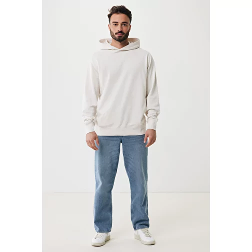 Iqoniq Yengo Hoodie avec poches latérales en rec. coton, ivory white, Image 6