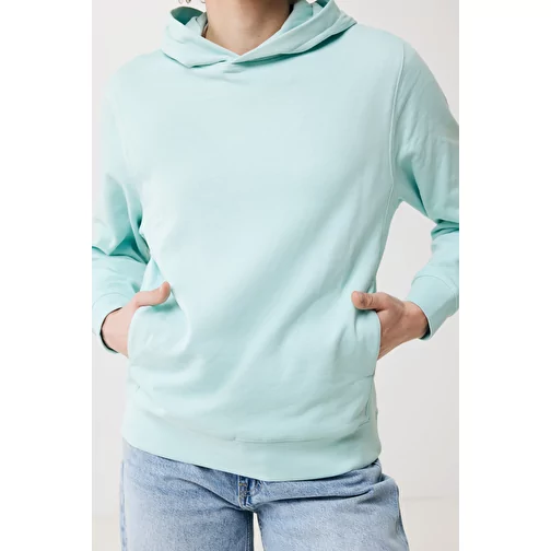 Iqoniq Yengo Hoodie avec poches latérales en rec. coton, crushed mint, Image 11