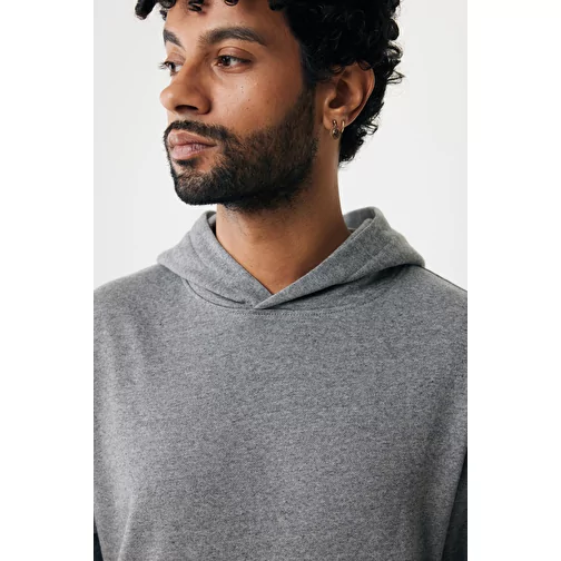 Iqoniq Yengo Hoodie avec poches latérales en rec. coton, light heather anthracite, Image 14
