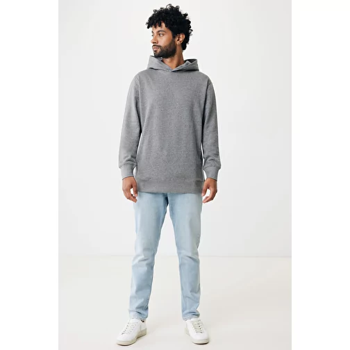 Iqoniq Yengo Hoodie avec poches latérales en rec. coton, light heather anthracite, Image 9