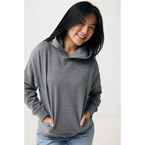 Iqoniq Yengo Hoodie avec poches latérales en rec. coton, light heather anthracite, Image 7
