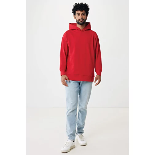 Iqoniq Yengo Hoodie avec poches latérales en rec. coton, rouge, Image 8