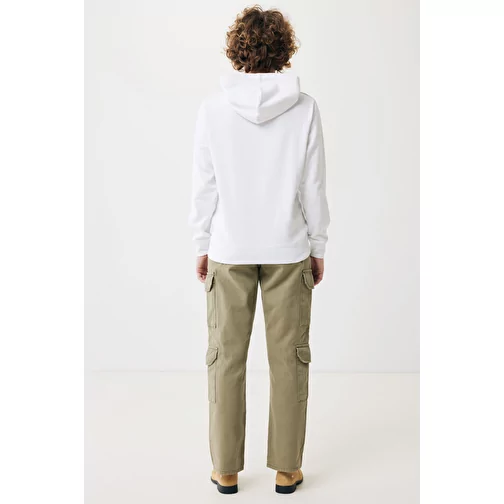 Sweat à capuche Iqoniq Yengo avec poches latérales en coton recyclé, blanc recyclé, Image 13