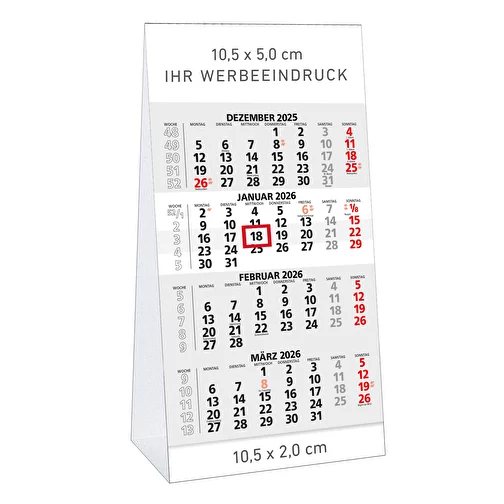 calendrier de bureau 4 mois 'Lille, Image 1