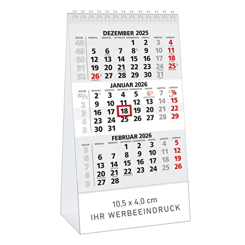 calendrier de bureau 3 mois 'Paris, Image 1