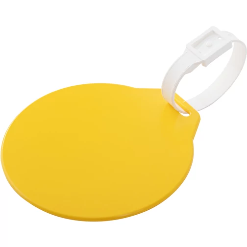 Étiquette à bagages R 100 ABS jaune, impression en couleur 1c incluse, Image 1