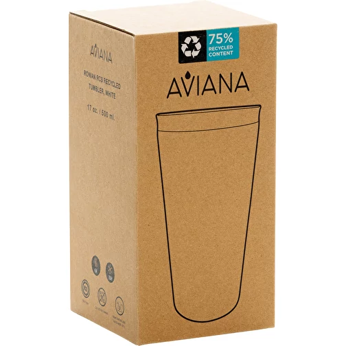 AvianaT Rowan RCS gobelet isotherme recyclé 500ml, blanc, Image 5