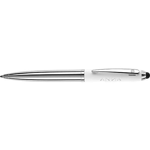 Roubill Nautic Touch Pad Pen Drehkugelschreiber , rou bill by Senator, weiß, Metall, 14,00cm x 1,50cm x 1,10cm (Länge x Höhe x Breite), Bild 3