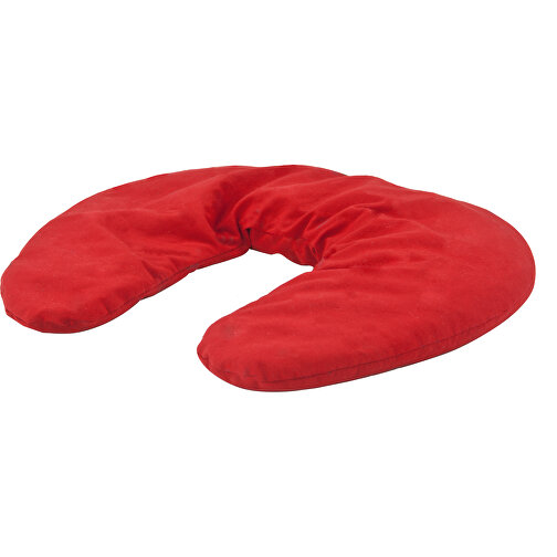 Nackenhörnchen Körnerkissen Relax Rot , rot, Außen: 100 % Polyester, Innen: 100 % Baumwolle, 35,00cm x 3,50cm x 27,00cm (Länge x Höhe x Breite), Bild 1