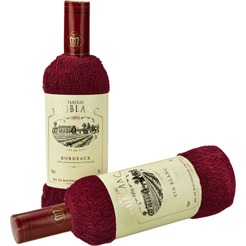 Wellness-Geschenkset: Château Frottee Bordeaux , bordeaux, 100 % Baumwolle, 6,00cm x 23,00cm x 6,00cm (Länge x Höhe x Breite), Bild 1
