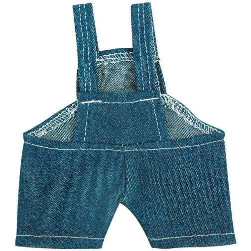 Jeans-Latzhose , dunkelblau, Polyester, 18,00cm x 1,00cm x 18,00cm (Länge x Höhe x Breite), Bild 1